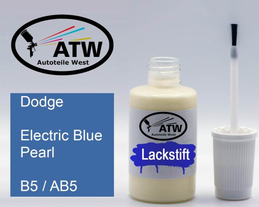 Dodge, Electric Blue Pearl, B5 / AB5: 20ml Lackstift, von ATW Autoteile West.